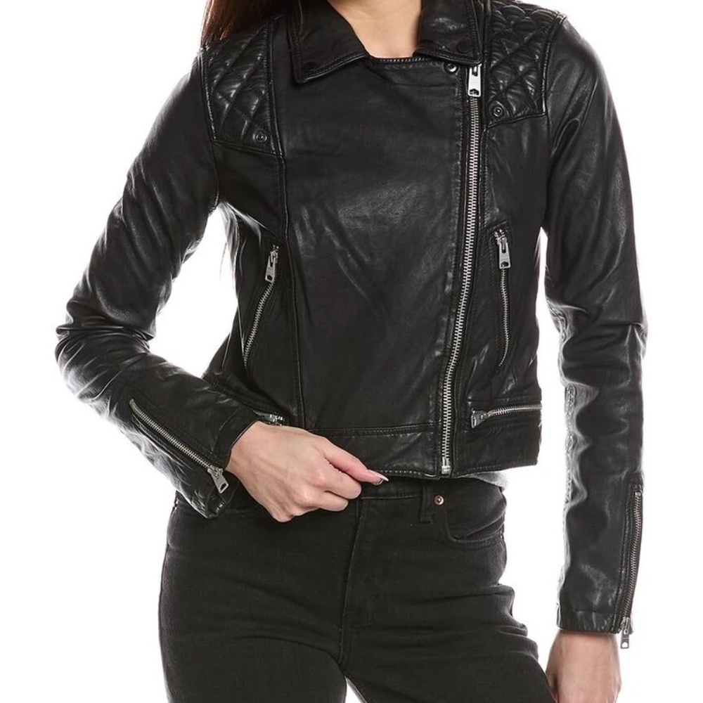 All Saints Conroy Leather Jacket XS /2 Brand new - Picture 13 of 13